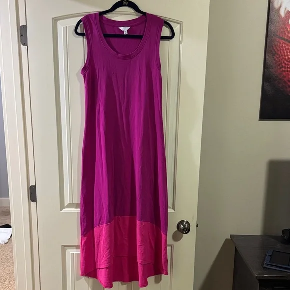 Time and Tru Two-Tone Pink Maxi Dress - Picture 1 of 1